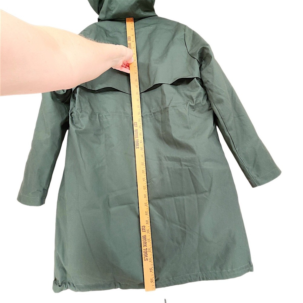 Seraphine Parka 2 Canvas Green Faux Fur Hood Down Fill Maternity Utility Jacket - Picture 7 of 12